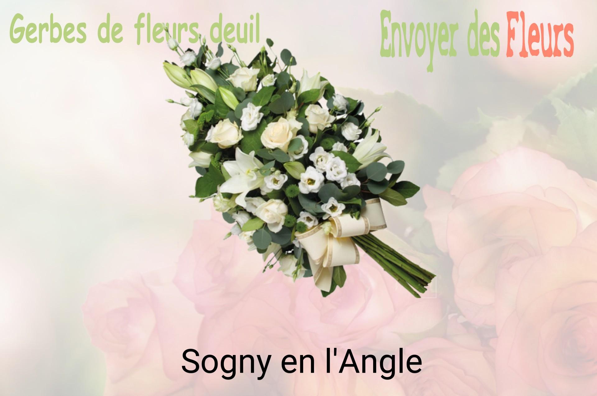 Gerbe de fleurs de deuil livrée à Sogny-en-l'Angle